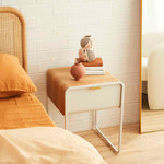 Leroy Brass Handle Bedside Table