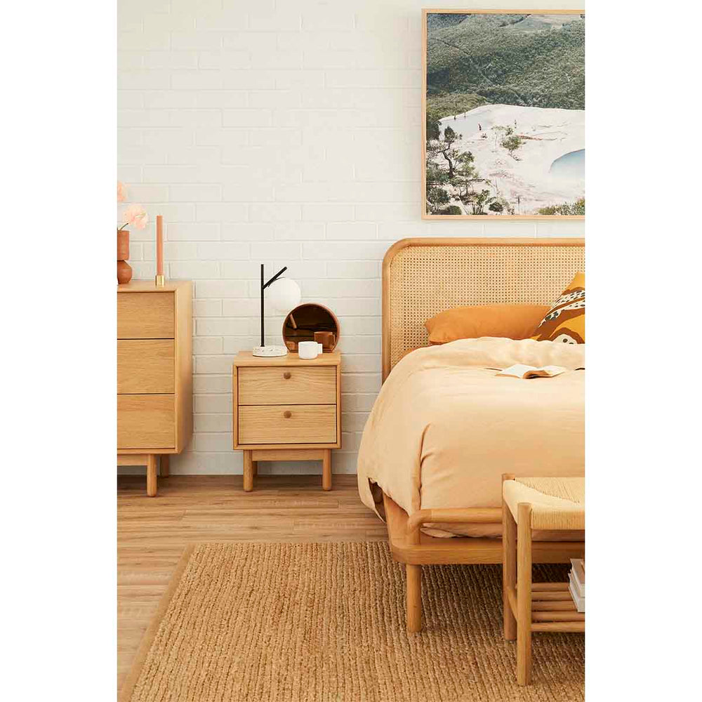 Koto Bedside Table with 2 Drawers