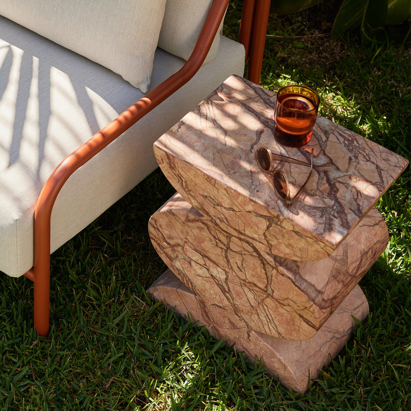 Aztec Side Table (Marble Finish)