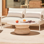 Sorento Coffee Table (100cm, Travertine Finish)