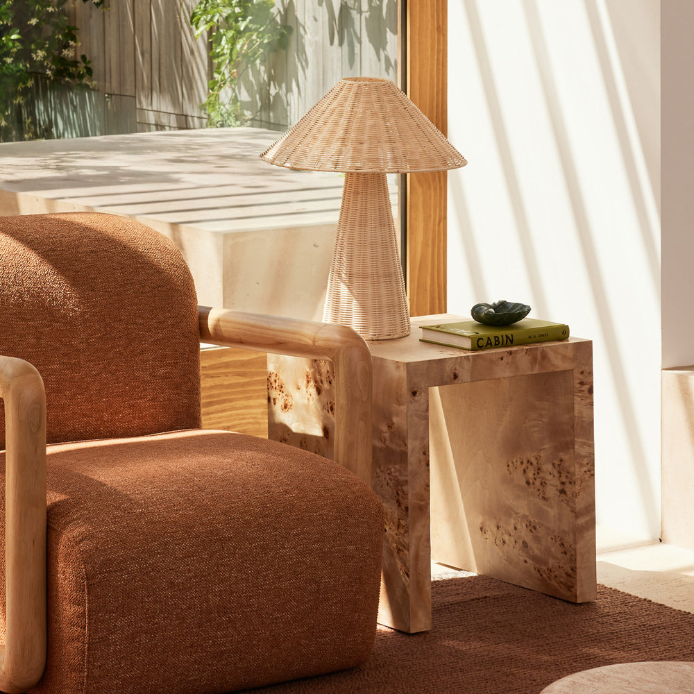 Valentina Burlwood Side Table