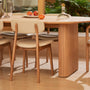 Alaska Leather Dining Chair - Almond / Oak