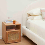 Cuba Rattan Open Bedside Table