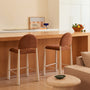 Valentina Bar Stool - Clay Weave / Ivory Frame