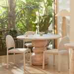 Sorento Dining Table (120cm, Travertine Finish)