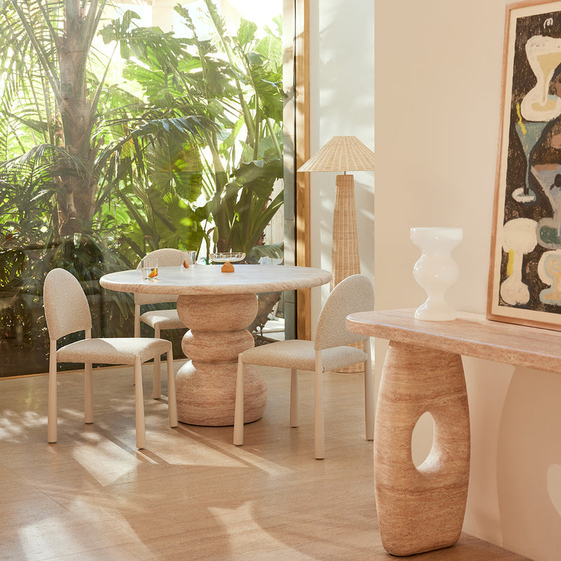 Azzurra Console (Travertine Finish)