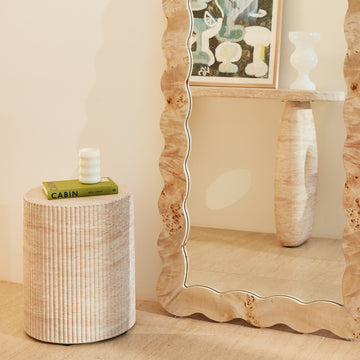 Roma Side Table (Travertine Finish)