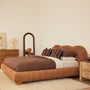 Amalfi Queen Bed - Terracotta Mixed Boucle