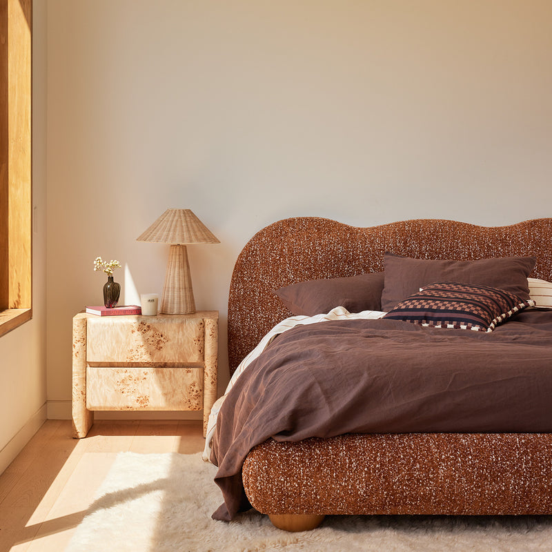 Valentina Burlwood Bedside Table