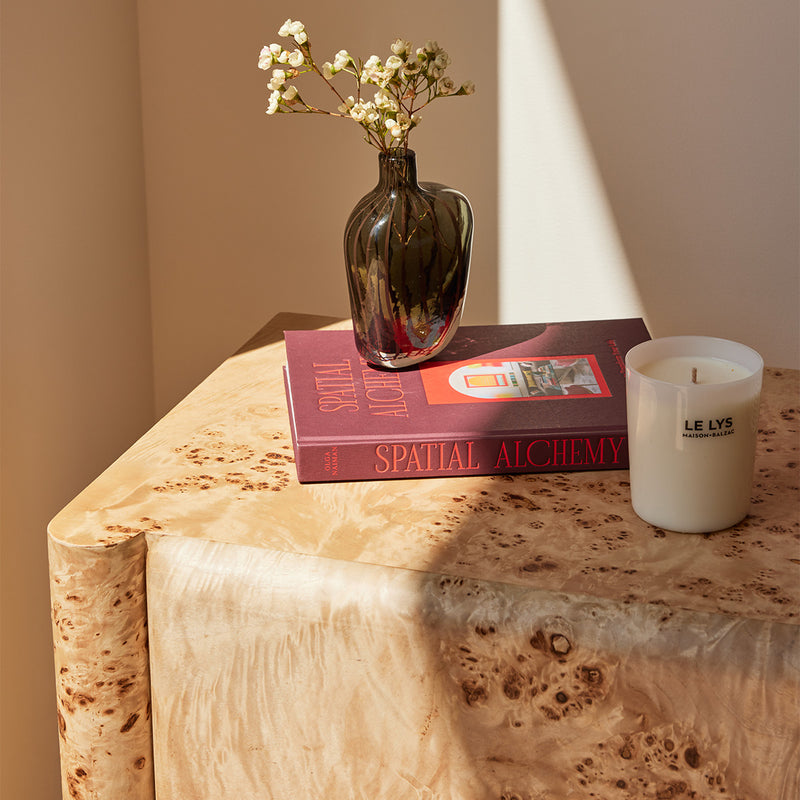 Valentina Burlwood Bedside Table