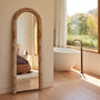 Valentina Arch Floor Mirror - Burlwood / 160cm