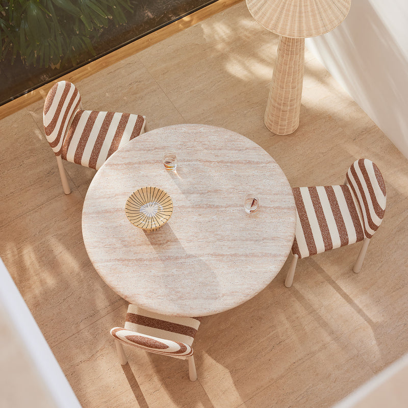 Sorento Dining Table (120cm, Travertine Finish)
