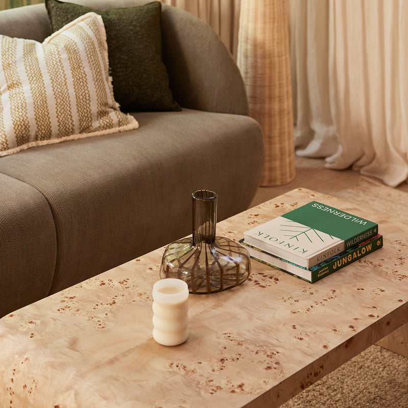Valentina Burlwood Curve Coffee Table