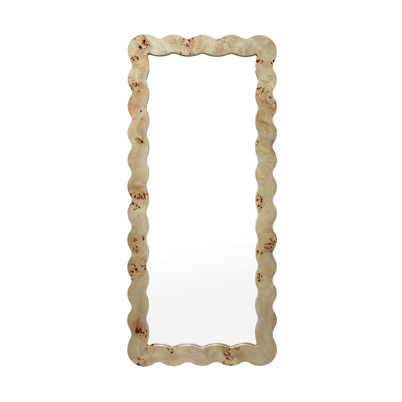 Carmella Burlwood Floor Mirror