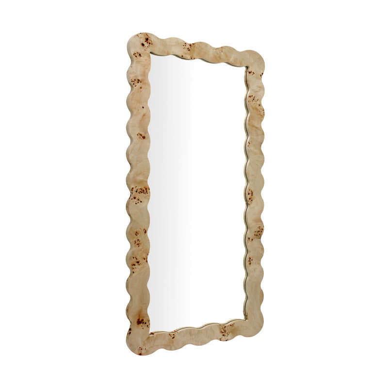 Carmella Burlwood Floor Mirror