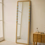 Lobby Floor Mirror - Oak / Azure