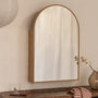 Mecca Arch Storage Mirror - Oak