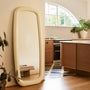 Pablo Curved Floor Mirror - Ivory / 80 x 180cm