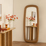 Pablo Curved Floor Mirror - Oak / 80 x 180cm