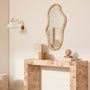 Sorrento Organic Wall Mirror - Burlwood / 90 x 50cm