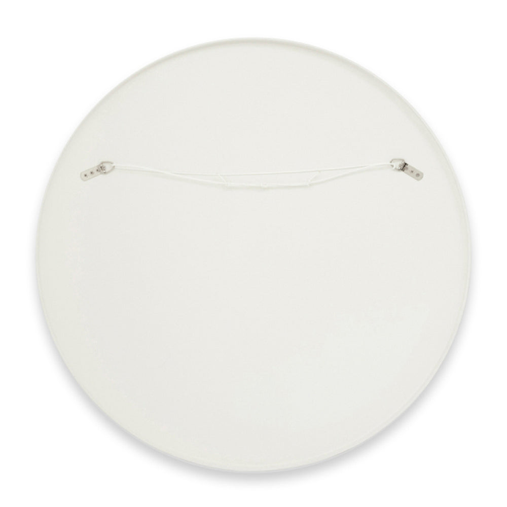 Flynn Round Mirror (White)