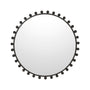 Luna Round Antique Mirror - Black