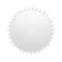 Luna Round Antique Mirror - White