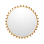 Luna Round Antique Mirror - Gold
