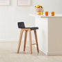 Marina Timber Bar Stool - Ash / Black