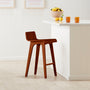 Marina Timber Bar Stool - Walnut