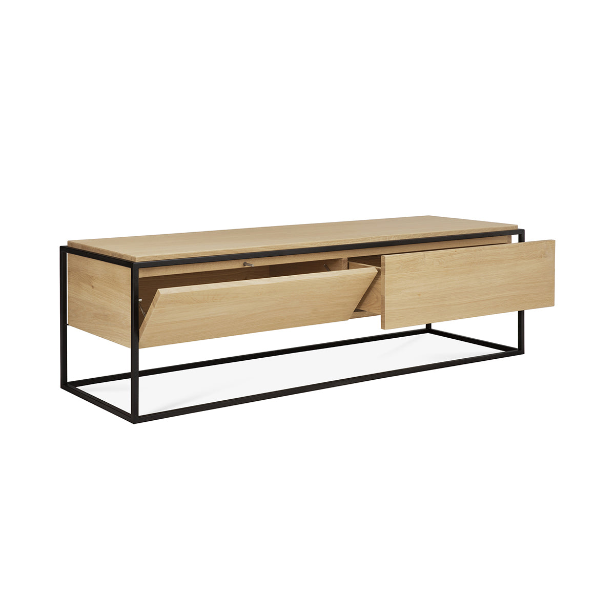 Ethnicraft Monolit TVボード オーク × ブラックスチール Monolit TV Unit – Life Interiors
