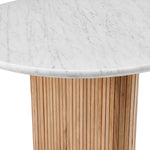 Noir Oval Dining Table (Oak, Marble, 280cm)