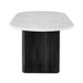 Noir Oval Dining Table (Black Oak, Marble, 220cm)