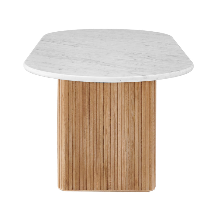 Noir Oval Dining Table (Oak, Marble, 220cm)