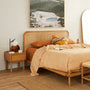 Norah Rattan Queen Bed (Oak) - Norah Rattan Queen Bed (Oak)