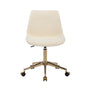 Levi Fabric Office Chair - Cream / Gold