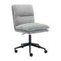 Logan Fabric Office Chair - Mixed Grey Boucle / Black