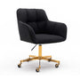 Stella Boucle Office Chair - Charcoal / Brushed Gold