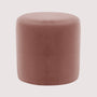 Juliette Velvet Ottoman (40cm) - Blush