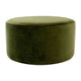 Juliette Velvet Ottoman (70cm) - Olive