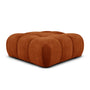 Bowie Textured Velvet Ottoman - Terracotta