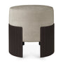 Roller Max Pouf - Rice / Mahogany Dark Brown