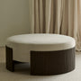 Roller Max Round Ottoman (Large) - Mahogany Dark Brown