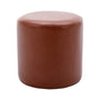 Juliette Leatherette Ottoman (40cm) - Tan