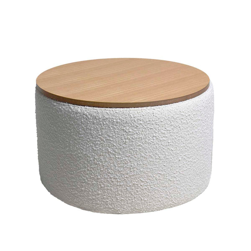 Mabel Boucle Storage Ottoman (60cm)