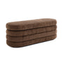 Mecca Oval Storage Ottoman - Chocolate