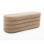 Mecca Oval Storage Ottoman - Camel Textured Weave