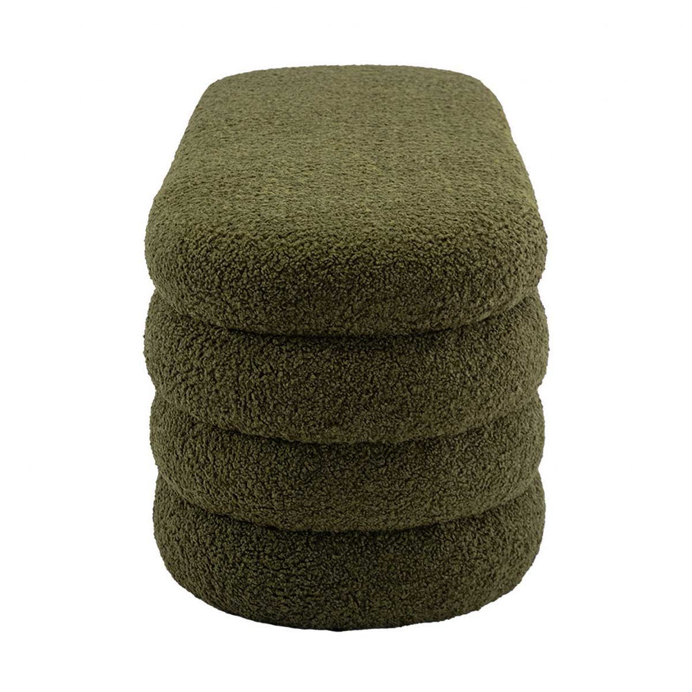Mecca Fur Oval Storage Ottoman