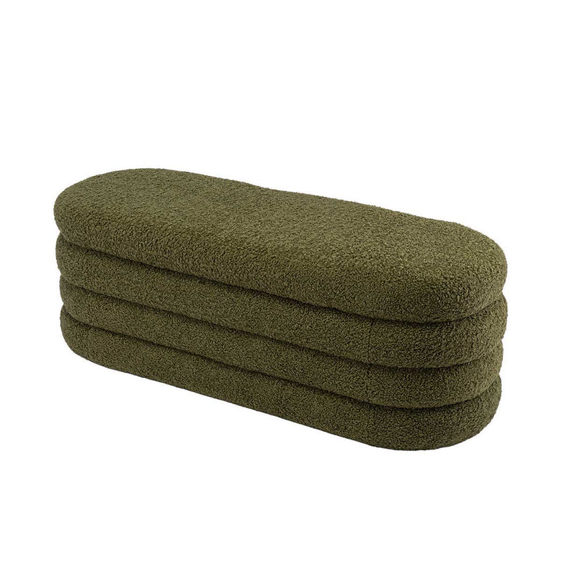 Mecca Fur Oval Storage Ottoman