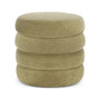 Mecca Round Storage Ottoman - Sage Boucle
